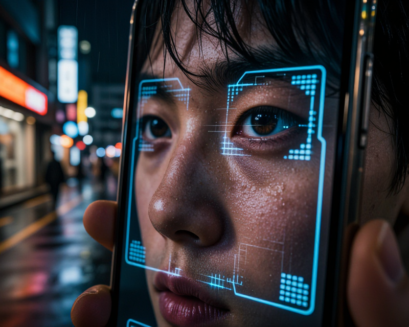 Facial Recognition Surveillance Noir