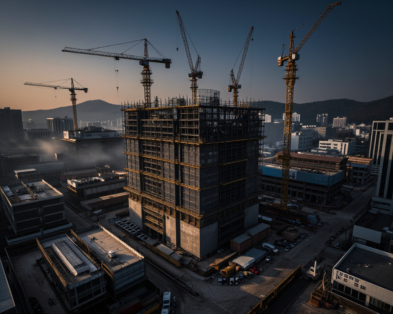 Cinematic Urban Construction Noir