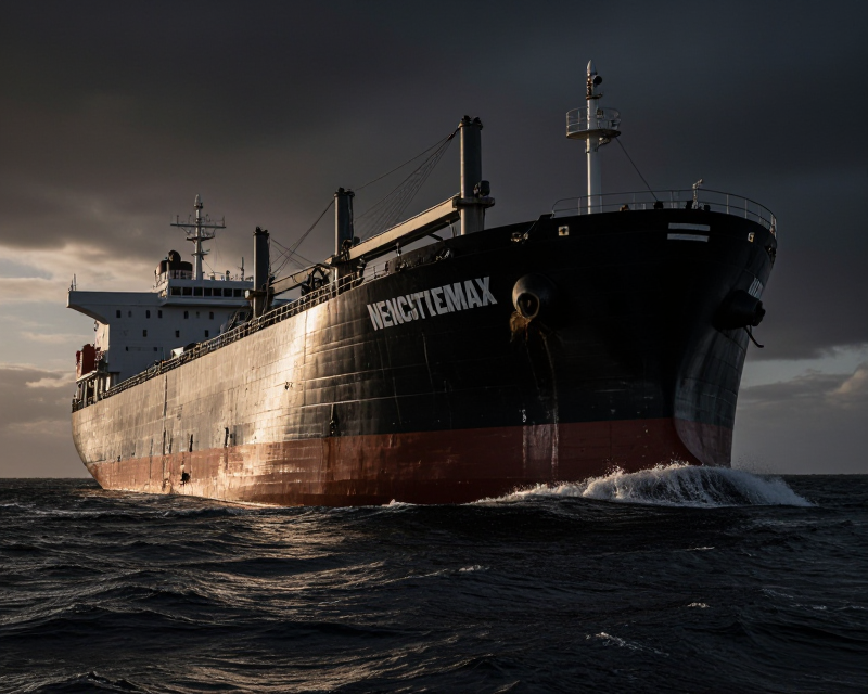 Massive Bulk Carrier at Sea