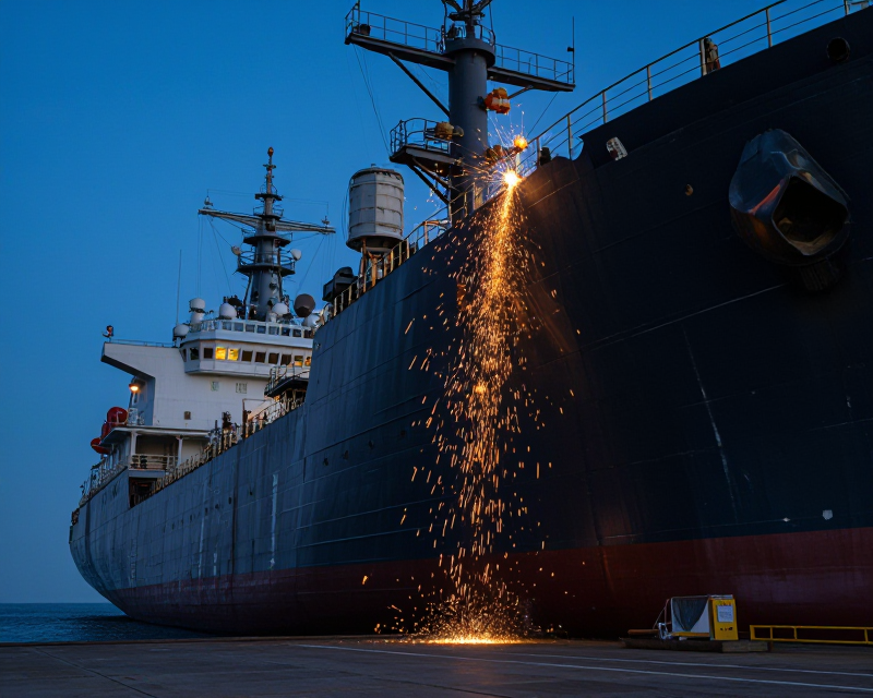 Cinematic Industrial Shipbuilding